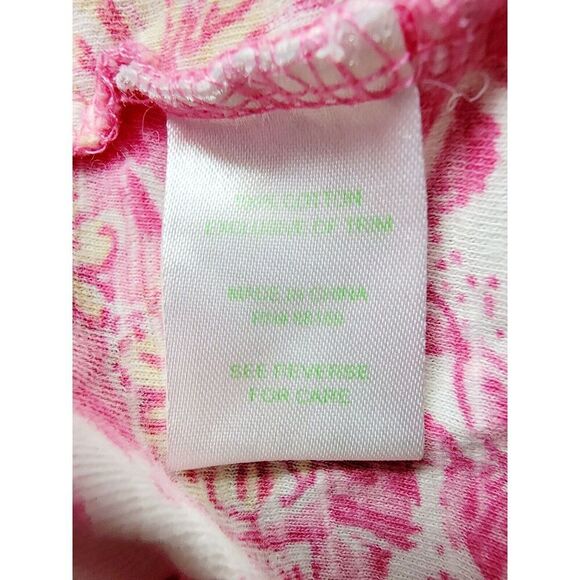 Lilly Pulitzer L Kori Dress Sun Dress  Pink Yellow Fish Sealife Pockets *Defect* - Picture 6 of 7